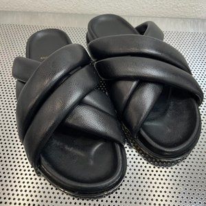 Anine Bing Lizzie Black Slides EU Size 37 US Size 7
